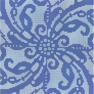Picture of Bisazza Mosaico - Decori Opus Romano - Embroidery Blue