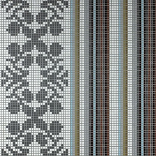Picture of Bisazza Mosaico - Decori Opus Romano - Wallpaper Grey