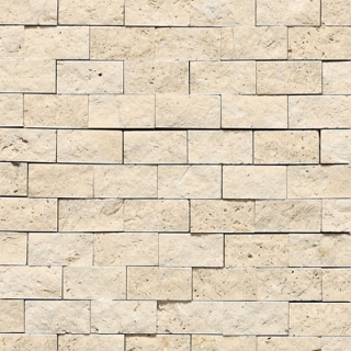 Picture of Daltile - Travertine Mosaic Split Face Mediterranean Ivory