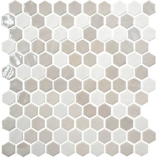 Picture of Daltile - Uptown Glass Hexagon Alabaster Wall