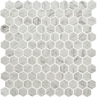 Picture of Daltile - Uptown Glass Hexagon Carrara