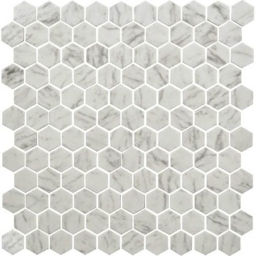 Picture of Daltile - Uptown Glass Hexagon Carrara