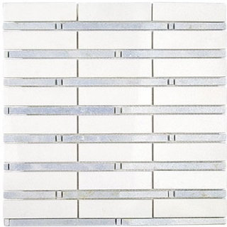 Picture of SOHO Studio Corp - Basket Weave White Thassos and Blue Celeste Line