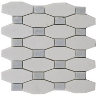 Picture of SOHO Studio Corp - Long Octagon White Thassos Blue Celeste Dot