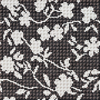 Picture of Bisazza Mosaico - Decori 10 - Flower Corner Flower Corner Black
