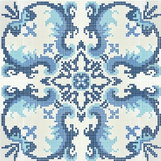 Picture of Bisazza Mosaico - Decori Opus Romano - Olimpia Olimpia Blue