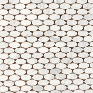 Picture of Daltile - Stone a la Mod Oval Mosaic Contempo White