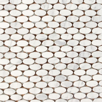 Picture of Daltile - Stone a la Mod Oval Mosaic Contempo White