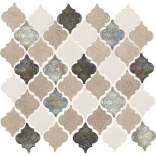 Picture of Daltile - Stone Decorative Accents Baroque Mosaic Blanc Et Beige