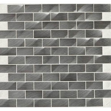 Picture of Daltile - Structure 3D Brick Joint Mosaic Gunmetal