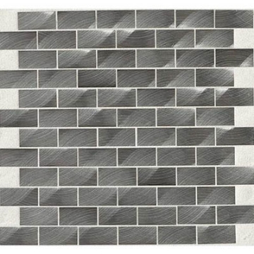 Picture of Daltile - Structure 1 x 2 Brick Joint Mosaic Gunmetal