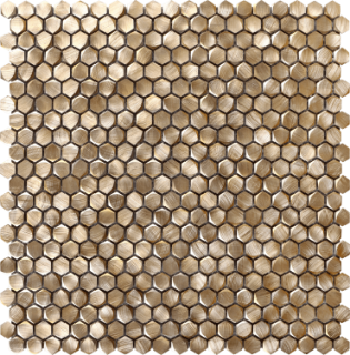 Picture of Bati Orient - Metal Art Mosaics Medium Hexagon Gold Aluminum