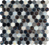 Picture of Bati Orient - Mix Mosaic Hexagon Black Grey White-Grey Glass