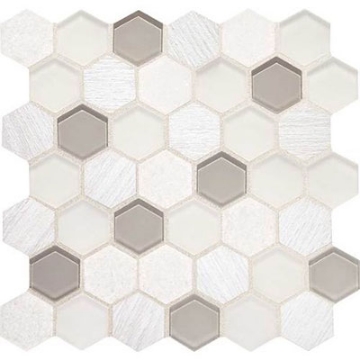 Picture of Daltile - Idyllic Blends Hexagon Mosaic Tranquil Snow
