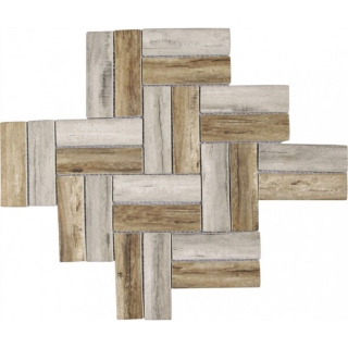 Picture of Bati Orient - Wood Look Herringbone Beige Brown