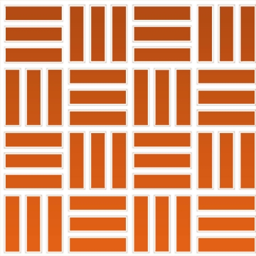 Picture of Daltile - Color Wheel Mosaic Lattice Weave Orange Burst