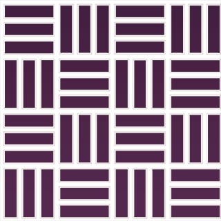 Picture of Daltile - Color Wheel Mosaic Lattice Weave Plum Crazy