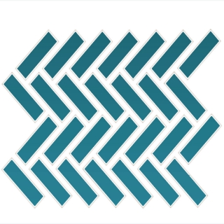 Picture of Daltile - Color Wheel Mosaic Herringbone Ocean Blue