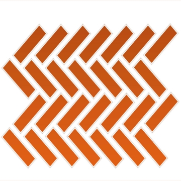 Picture of Daltile - Color Wheel Mosaic Herringbone Orange Burst