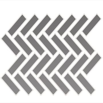 Picture of Daltile - Color Wheel Mosaic Herringbone Suede Grey