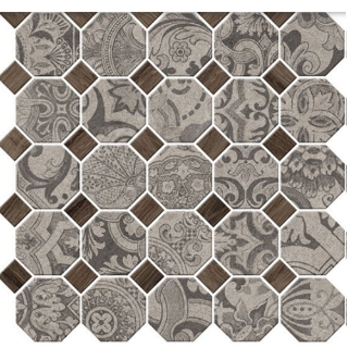 Picture of Daltile - Rhetoric Octagon Mosaic Elequent Grey Mix