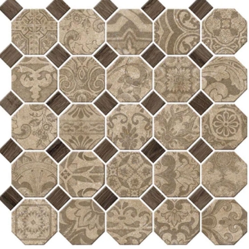 Picture of Daltile - Rhetoric Octagon Mosaic Philosopher Beige Mix
