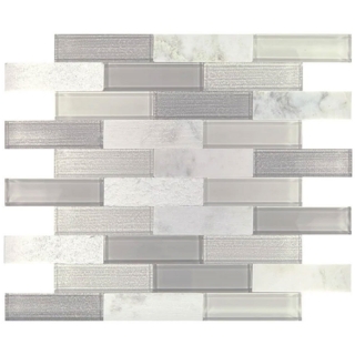 Picture of Daltile - SimplyStick Mosaix Brick Joint Daphne White Glass Blend