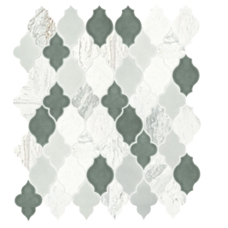 Picture of Daltile - Raine Arabesque Stratus White Blend Honed