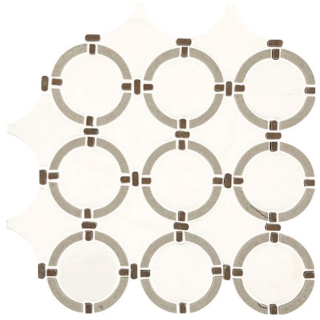 Picture of Daltile - Raine Linked Ring Stratus White Blend