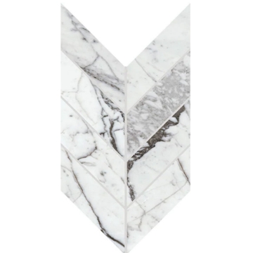 Picture of Daltile - Marble Attache Lavish Chevron Pearl Arabesque