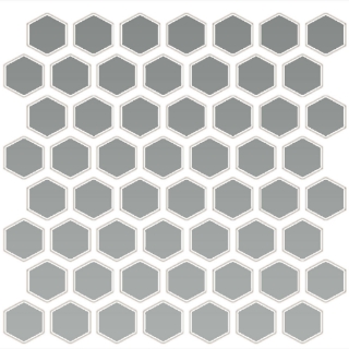 Picture of Daltile - Color Wheel Mosaic Hexagon Matte Desert Grey