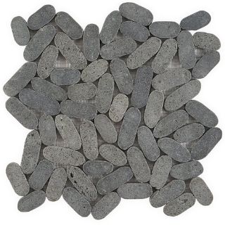 Picture of SOHO Studio Corp - Pebblestone Sliced Black Lava Flat Oval