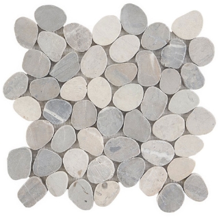 Picture of SOHO Studio Corp - Pebblestone Sliced Prambanan Grey Round