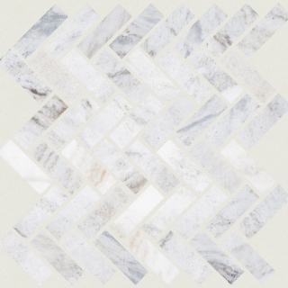 Picture of Shaw Builder - Estate Mosaic Herringbone Cashmere White