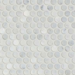 Picture of Shaw Builder - Estate Mosaic Penny Round Bianco Carrara