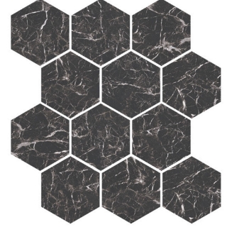 Picture of Milestone - Marbles Mosaic Hexagon Matte Marmo Nero