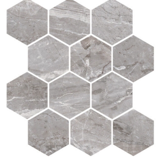 Picture of Milestone - Marbles Mosaic Hexagon Polished Oniciata Grey
