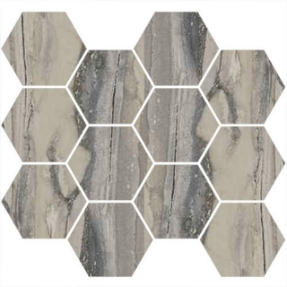 Picture of Happy Floors - Exotic Stone Hexagon Mosaic Fossil Polished