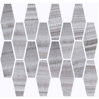 Picture of Happy Floors - Onyx Elongated Hexagon Mosaic Silver Natural