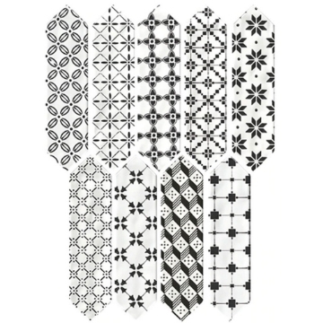 Picture of Daltile - Stagecraft Picket Deco Ensemble Black Mix