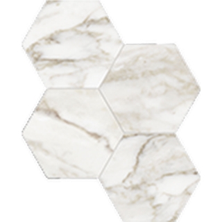Picture of Anatolia Tile & Stone - La Marca Hexagon Mosaic 6 Calacatta Paonazzo Polished
