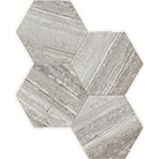 Picture of Anatolia Tile & Stone - La Marca Hexagon Mosaic 6 Travertino Instrata Honed