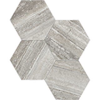 Picture of Anatolia Tile & Stone - La Marca Hexagon Mosaic 6 Travertino Instrata Polished
