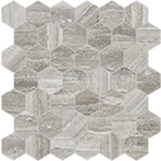 Picture of Anatolia Tile & Stone - La Marca Hexagon Mosaic 2 Travertino Instrata Poished