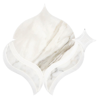 Picture of Elon Tile & Stone - Royal Lantern Waterjet Calcatta Gold White Thassos