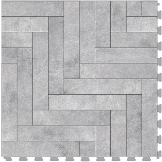 Picture of Perfection Floor Tile - Master Mosaic Chevron Graystone
