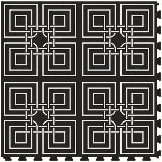 Picture of Perfection Floor Tile - Geo Master Knot Black