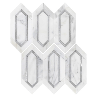 Picture of Elon Tile & Stone - Aluminum Picket Pearl White Silver Polished