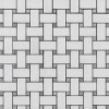 Picture of Elon Tile & Stone - Basketweave Mosaics White Thassos Pacific Gray Dot Polished