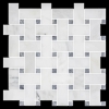 Picture of Elon Tile & Stone - Basketweave Mosaics Pearl White Pacific Gray Dot Honed